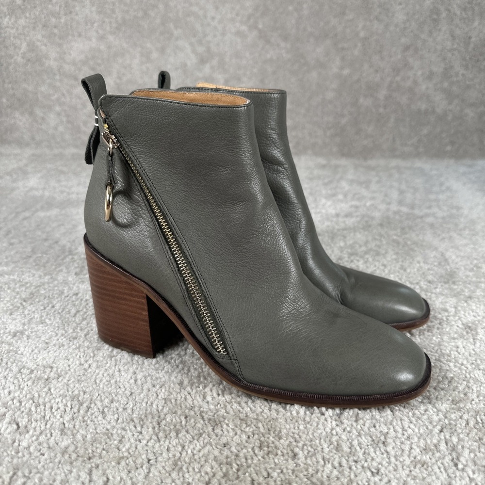 Anthropologie Silent D Size 9 (EUR 40) Dania Ankle Boots Gray Leather